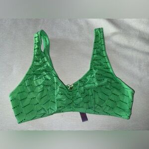 Savage X Fenty Green Monogram Bralette, 2X
